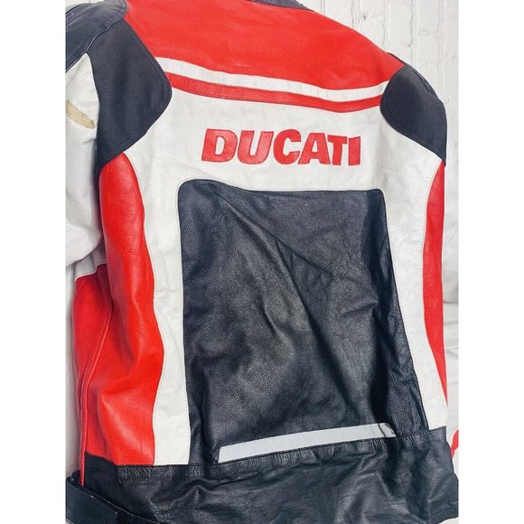 Mens Ducati Dainese Corse Perforated Leather Motorcycle Jacket XXL - Picture 15 of 16